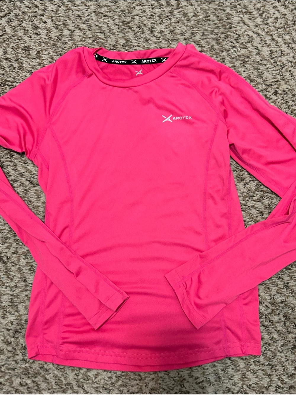 Arctix Girls L 14-16 Hot Pink Long Sleeve Base Layer Performance Top